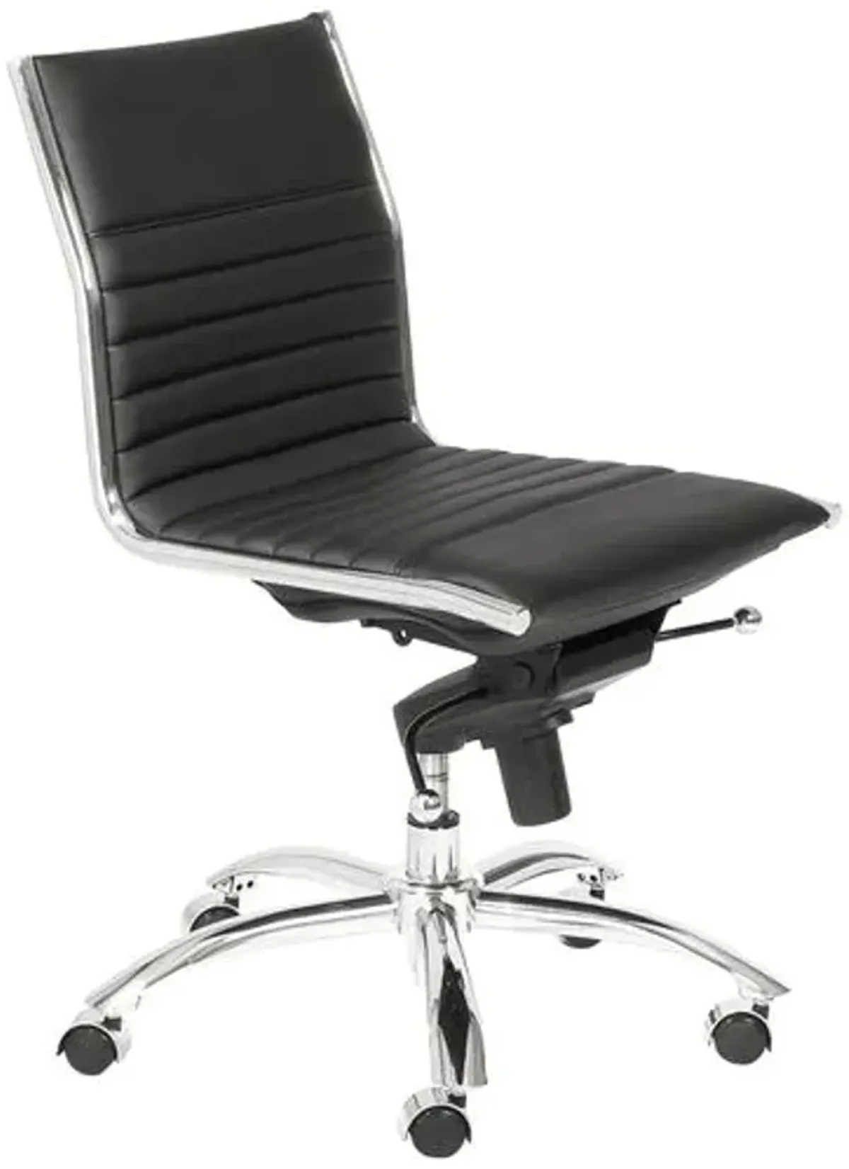 Bungie Comfort Low Back Armless Office Chair - Black