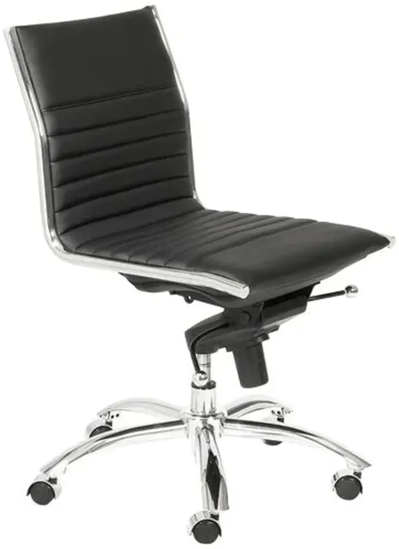 Bungie Comfort Low Back Armless Office Chair - Black