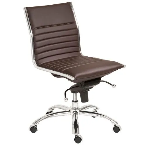 Bungie Comfort Low Back Armless Office Chair - Brown