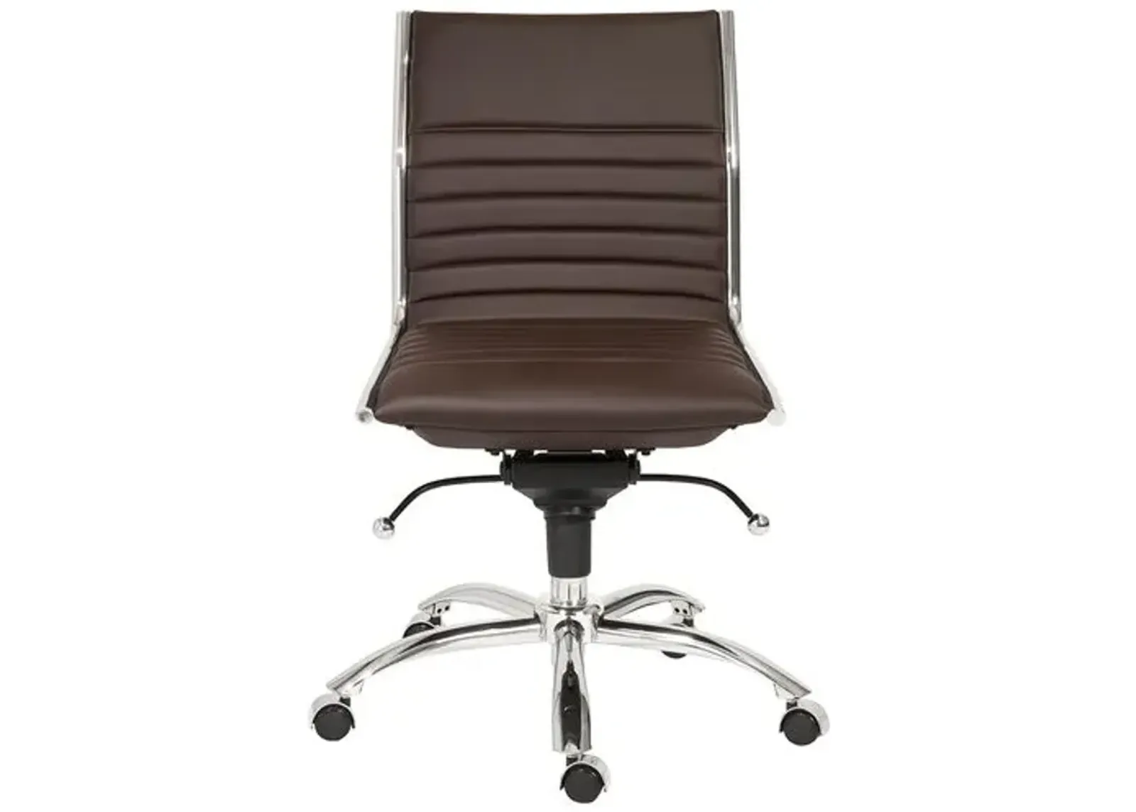 Bungie Comfort Low Back Armless Office Chair - Brown