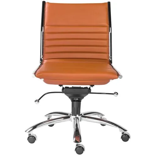 Bungie Comfort Low Back Armless Office Chair - Brown