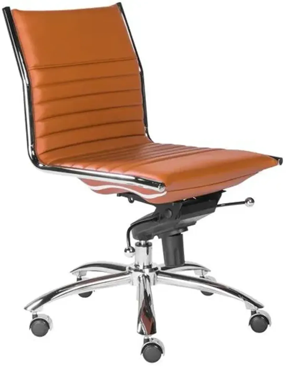 Bungie Comfort Low Back Armless Office Chair - Brown