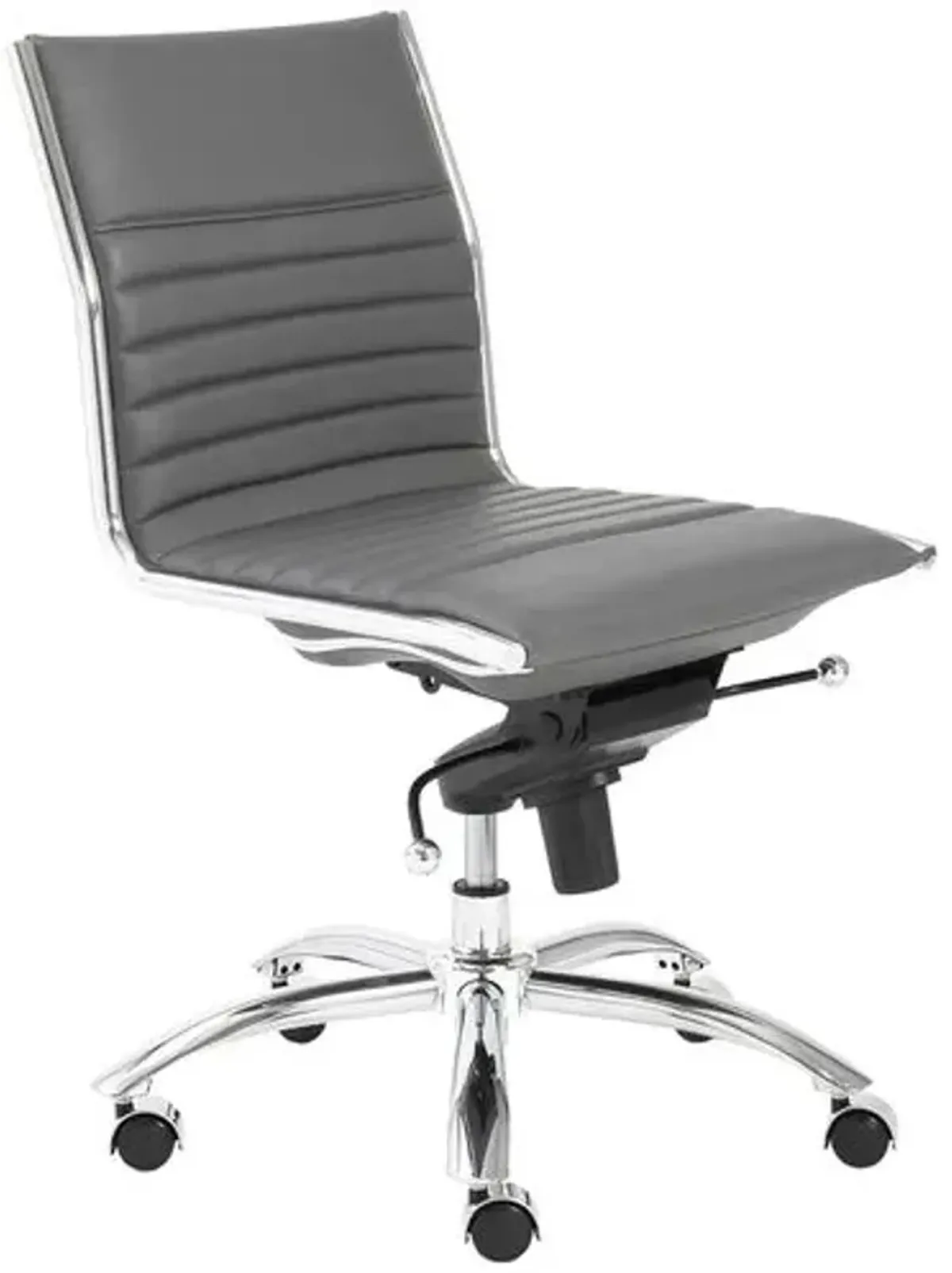 Bungie Comfort Low Back Armless Office Chair - Gray