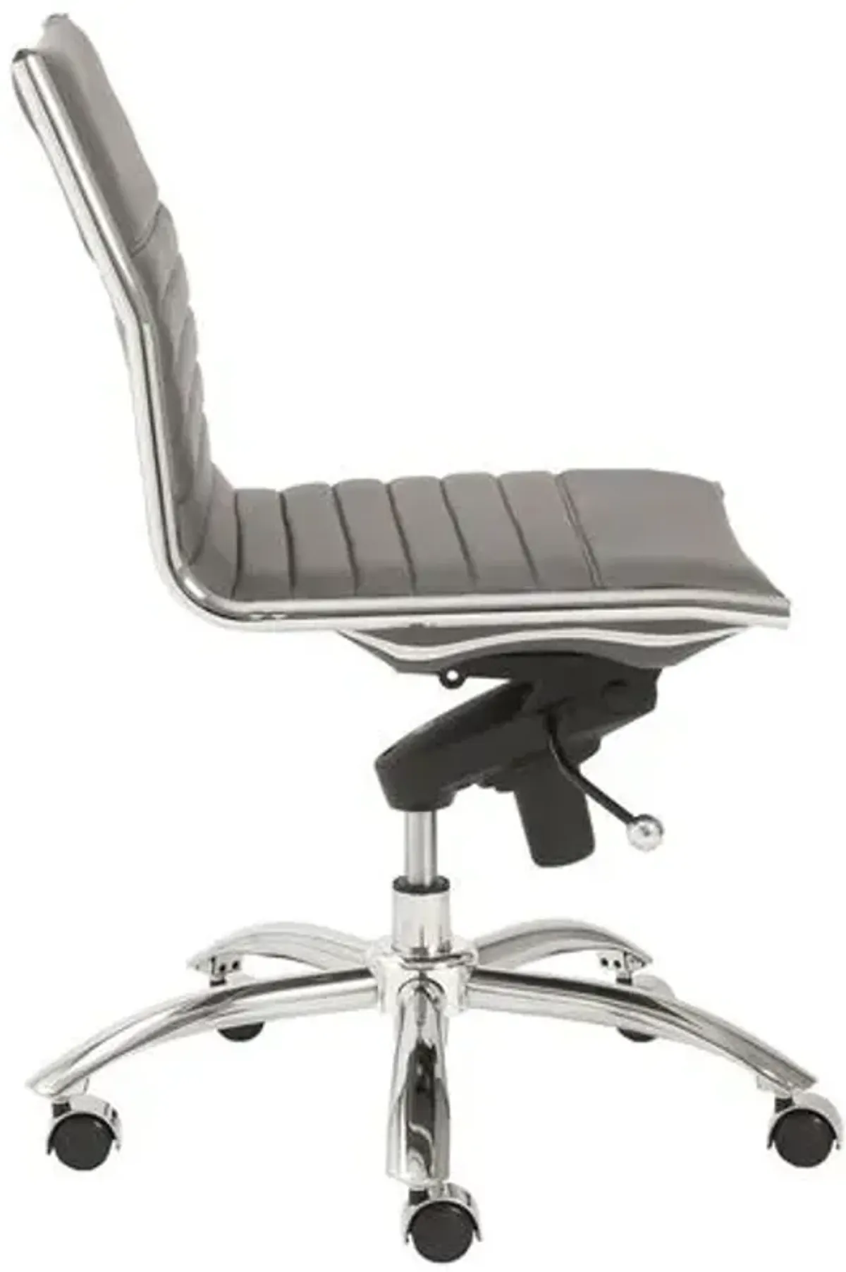 Bungie Comfort Low Back Armless Office Chair - Gray