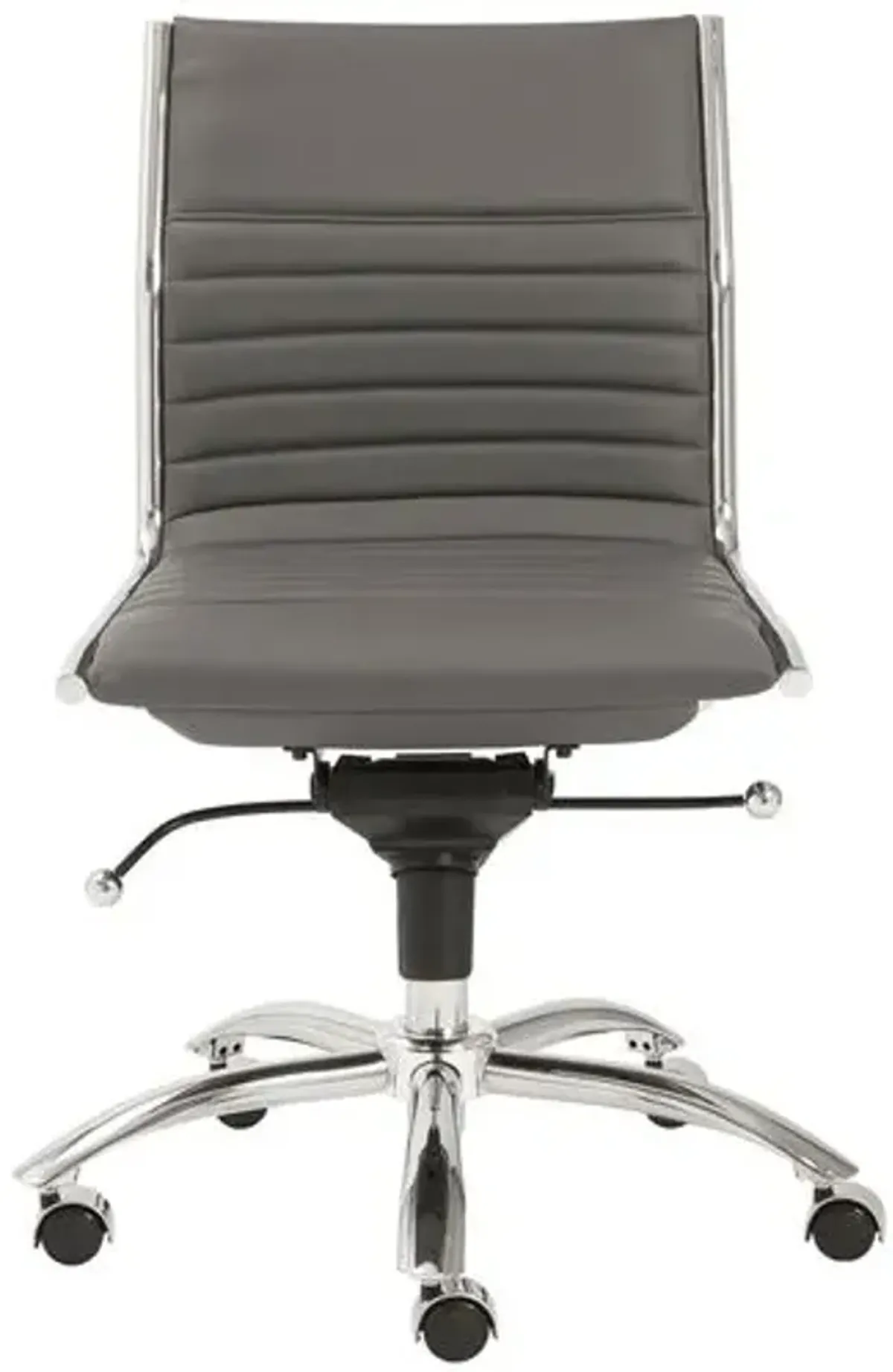 Bungie Comfort Low Back Armless Office Chair - Gray