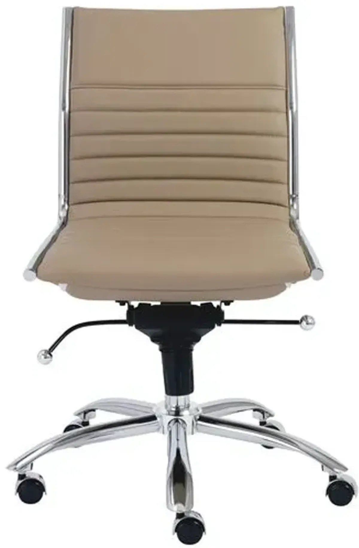 Bungie Comfort Low Back Armless Office Chair - Brown