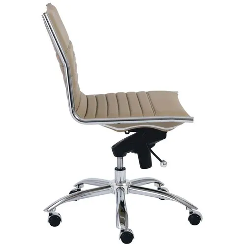 Bungie Comfort Low Back Armless Office Chair - Brown