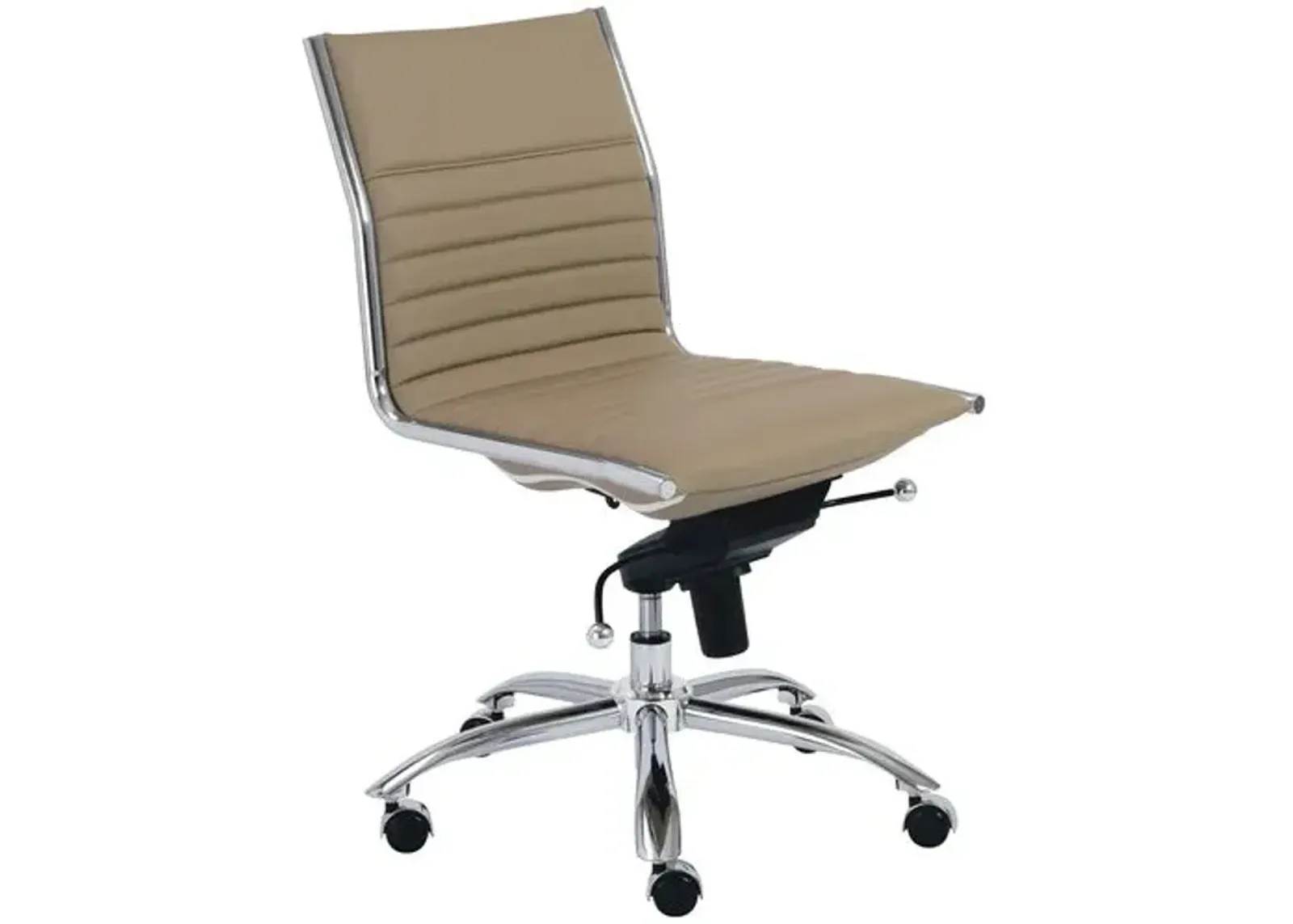 Bungie Comfort Low Back Armless Office Chair - Brown