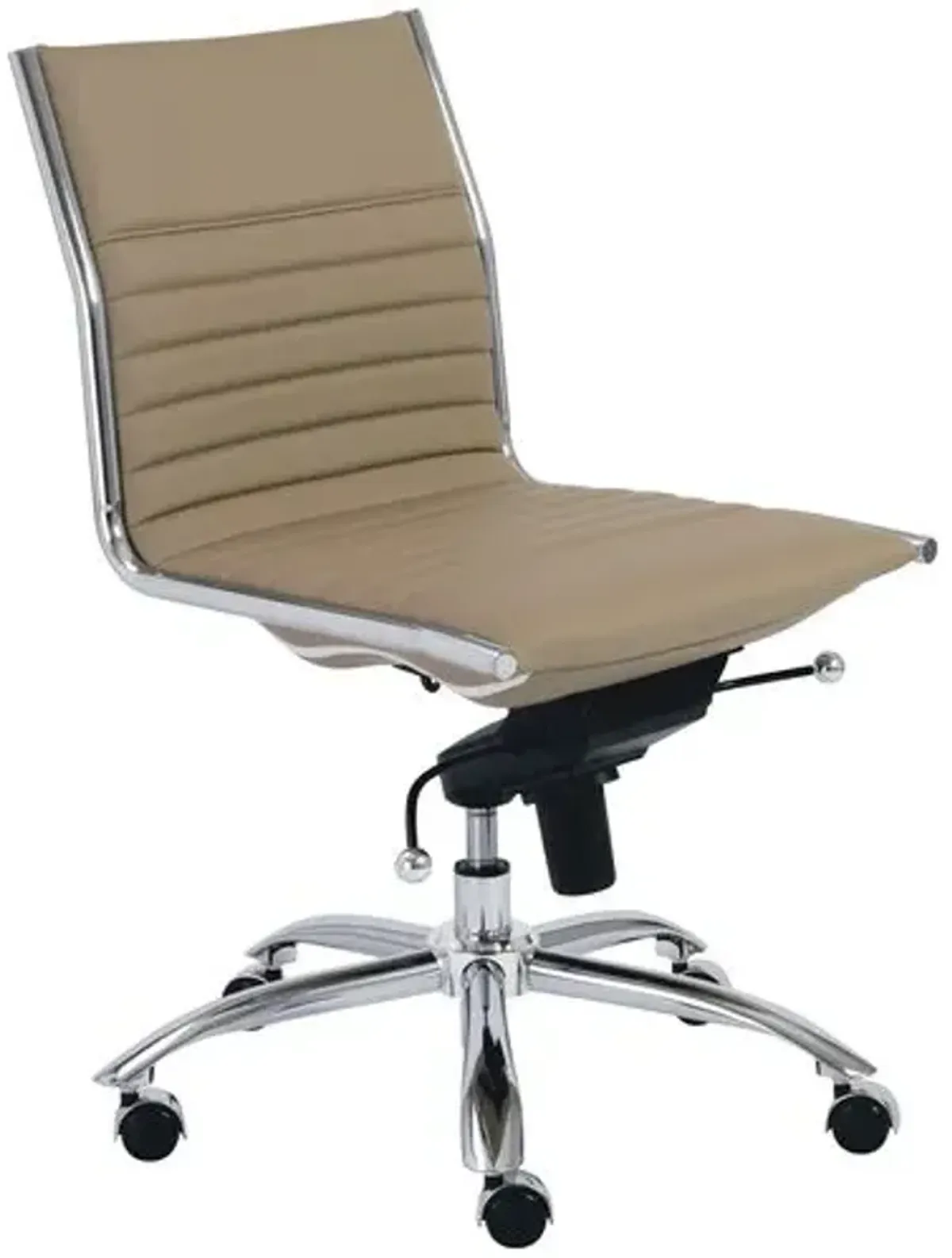 Bungie Comfort Low Back Armless Office Chair - Brown