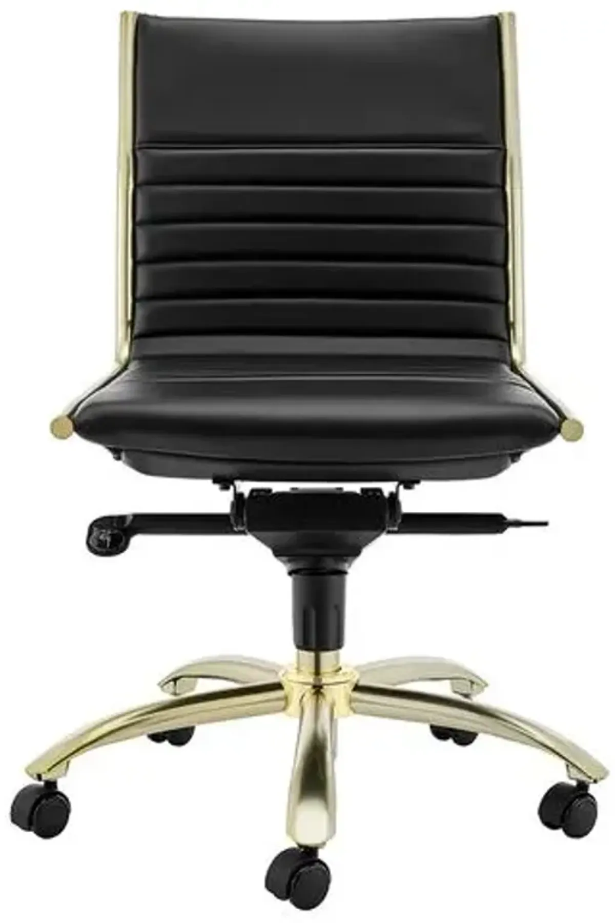 Bungie Comfort Low Back Armless Office Chair - Black