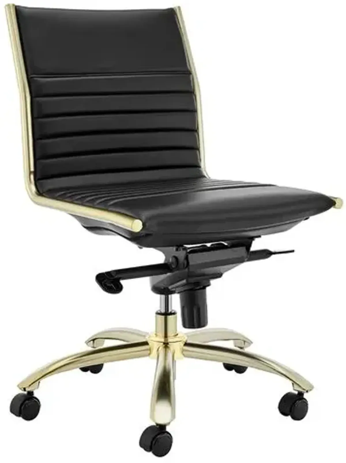 Bungie Comfort Low Back Armless Office Chair - Black