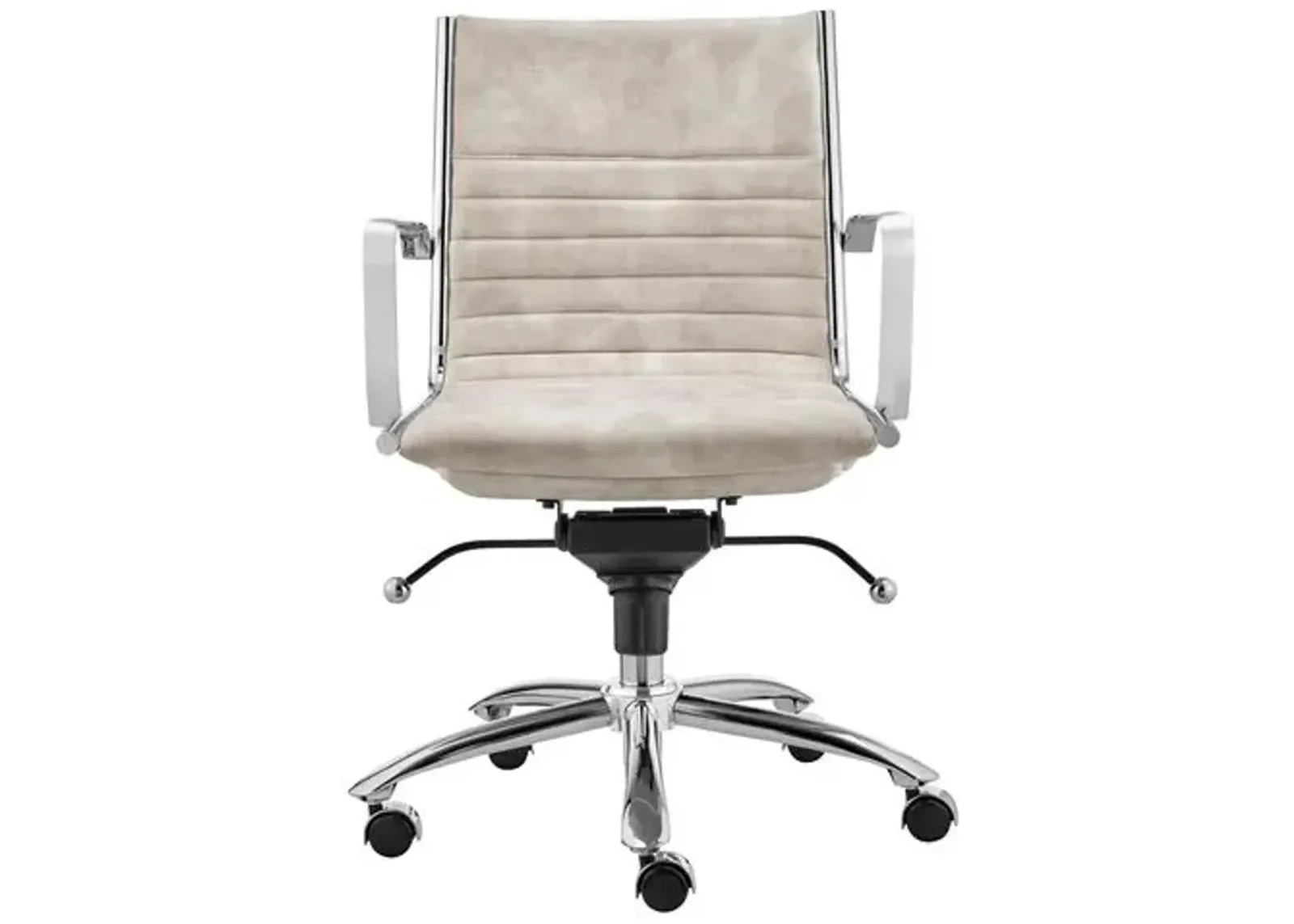 Bungie Comfort Low Back Office Chair - Velvet - Beige