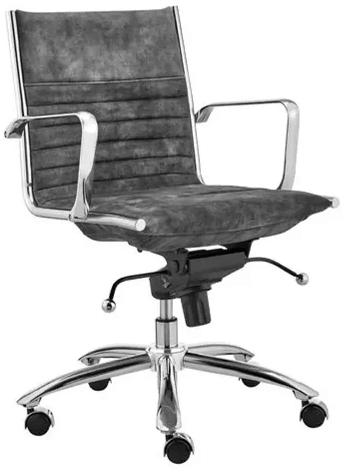 Bungie Comfort Low Back Office Chair - Velvet - Gray