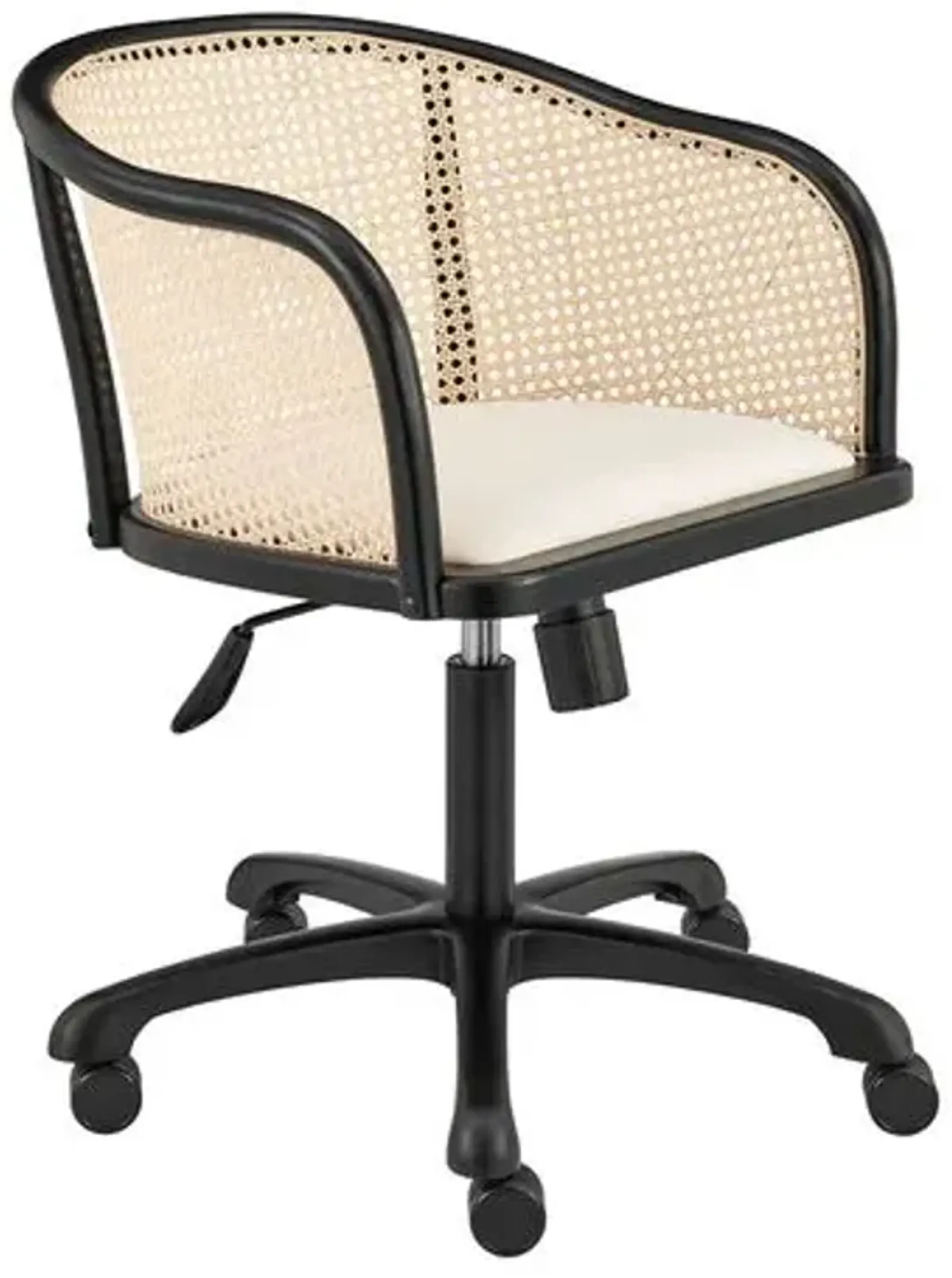 Tate Rattan Office Chair - Black