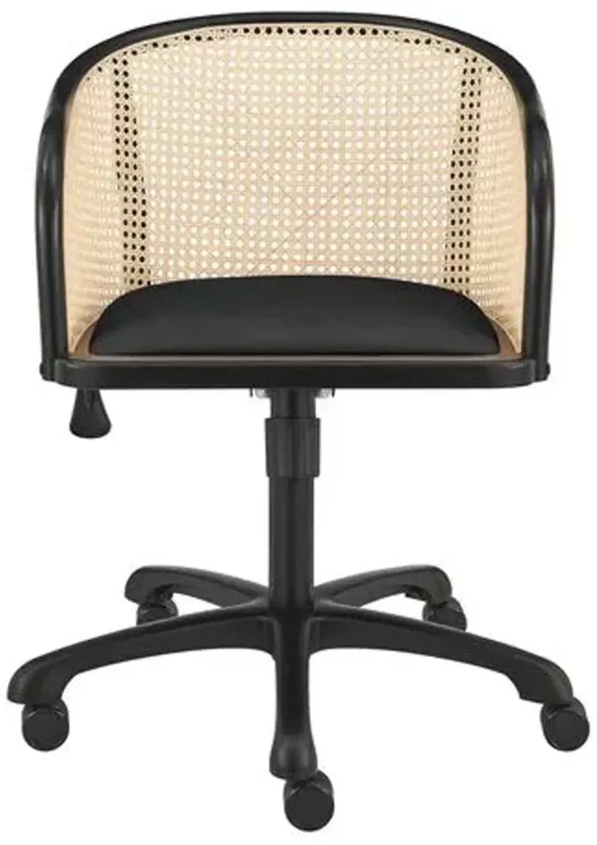 Tate Rattan Office Chair - Black