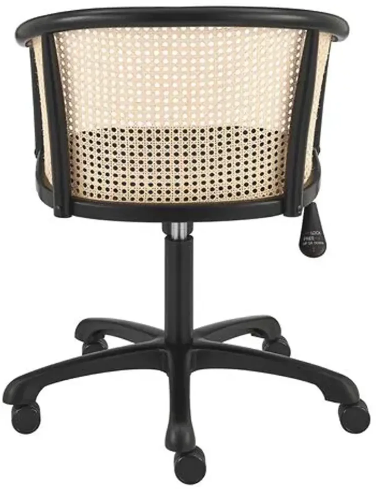 Tate Rattan Office Chair - Black