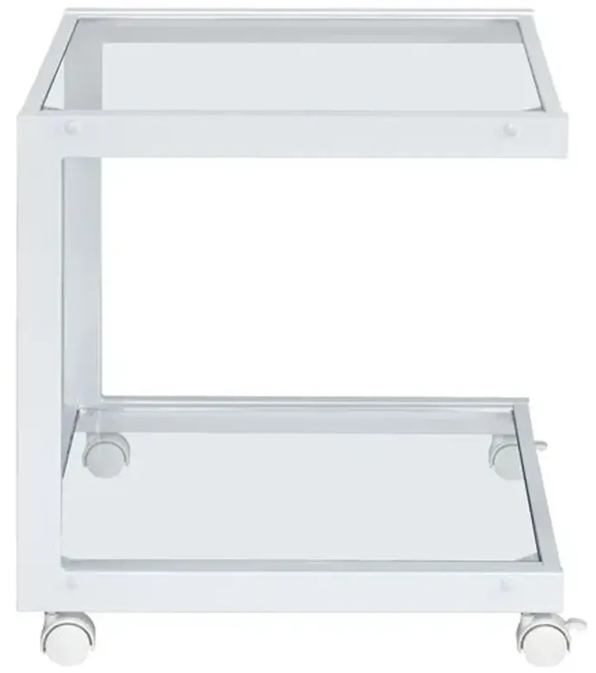 Tonna Glass Printer Cart - White