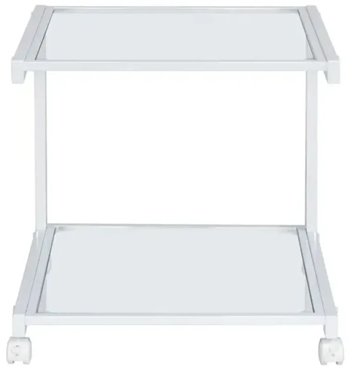 Tonna Glass Printer Cart - White