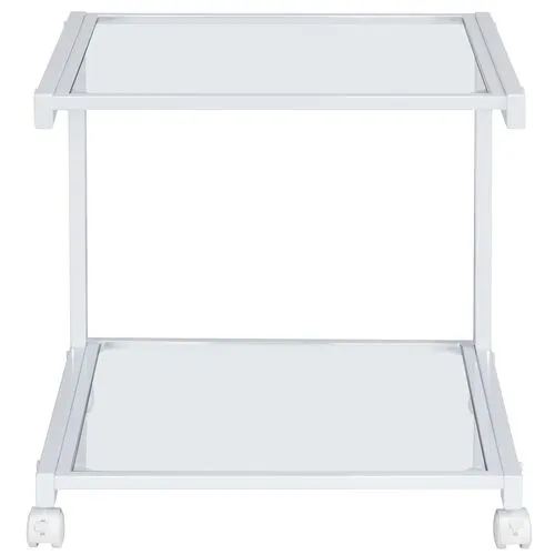 Tonna Glass Printer Cart - White