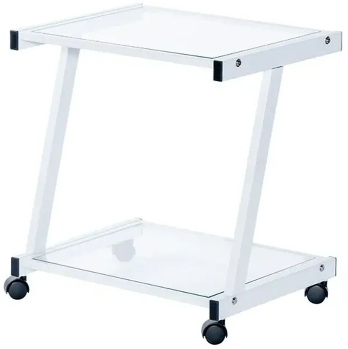 Tempra Glass Printer Cart - White