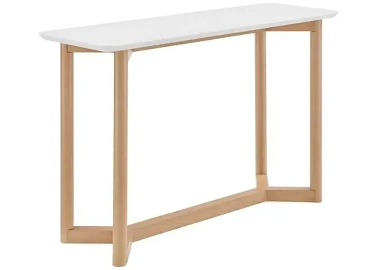 Nordic 47" Console Table - White/Natural