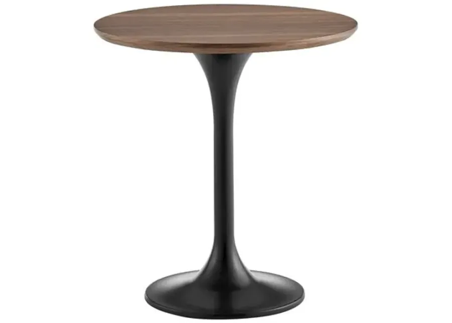 Aiden 20" Round Side Table - Brown