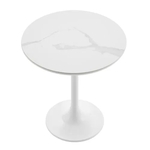 Aiden 20" Round Side Table - White