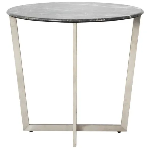 Marquin 24" Round Side Table - Black