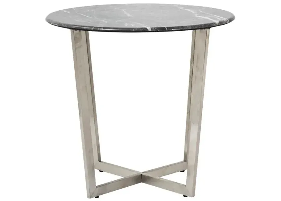 Marquin 24" Round Side Table - Black