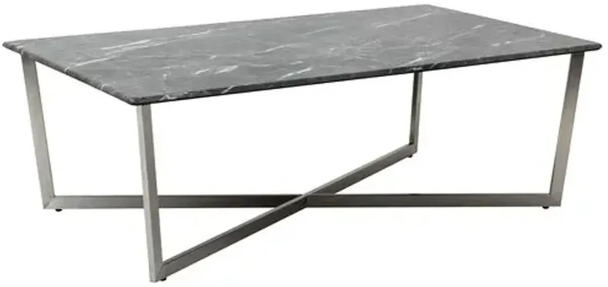 Marquin 48" Rectangular Coffee Table - Black