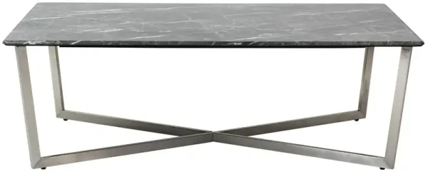 Marquin 48" Rectangular Coffee Table, Black