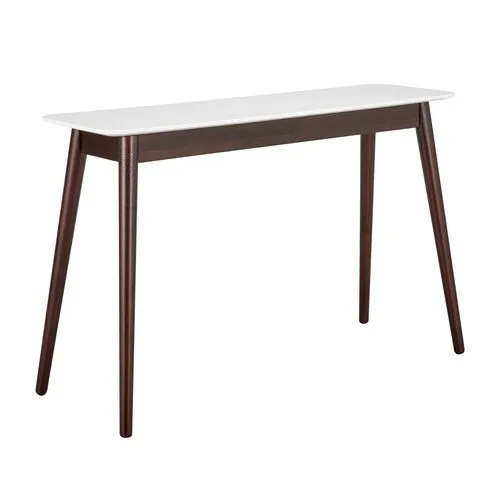 Lewis Console Table - White/Walnut