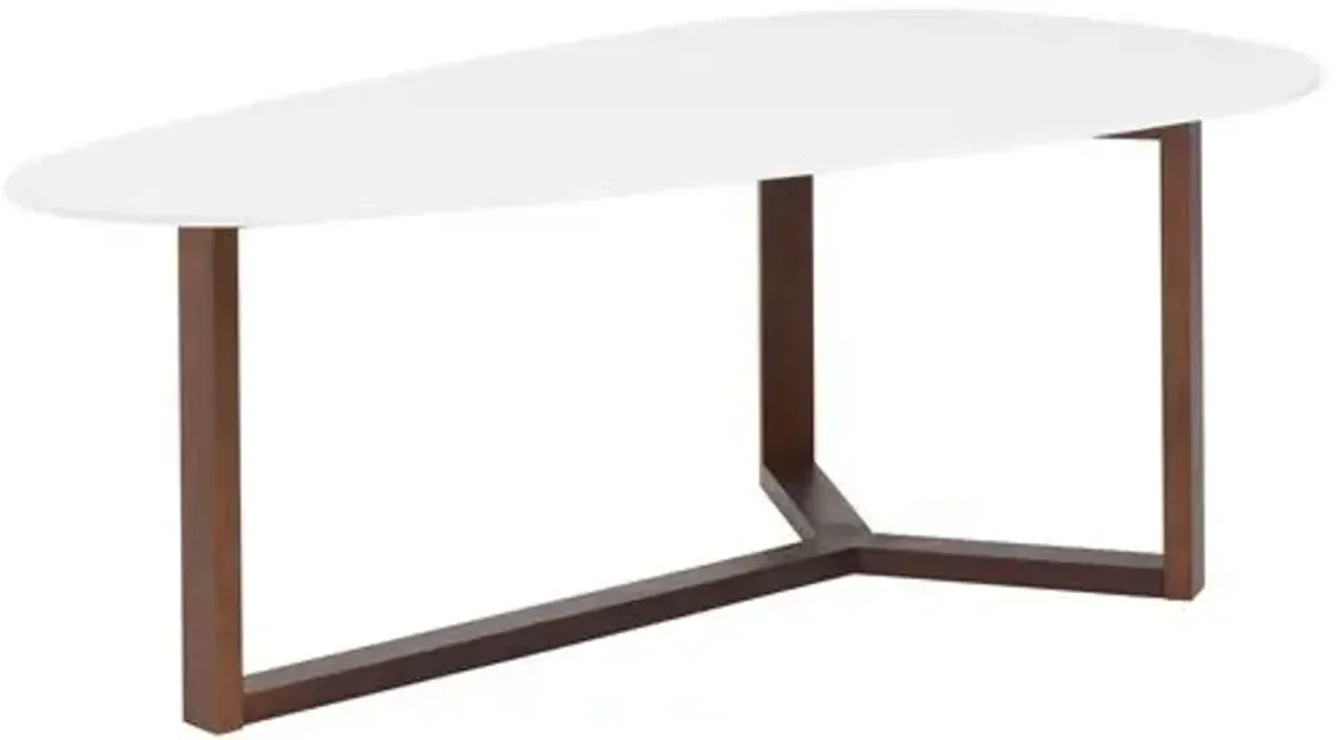 Lewis Coffee Table - White/Walnut