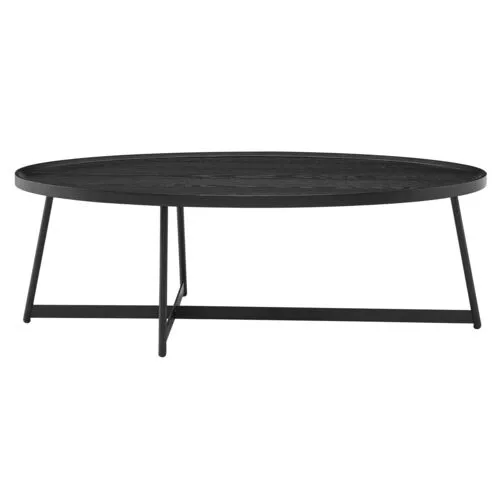 Komorebi 47" Oval Coffee Table - Black Ash