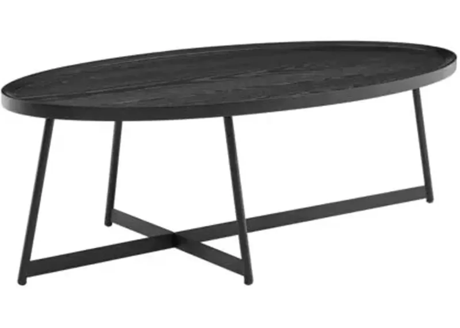 Komorebi 47" Oval Coffee Table - Black Ash