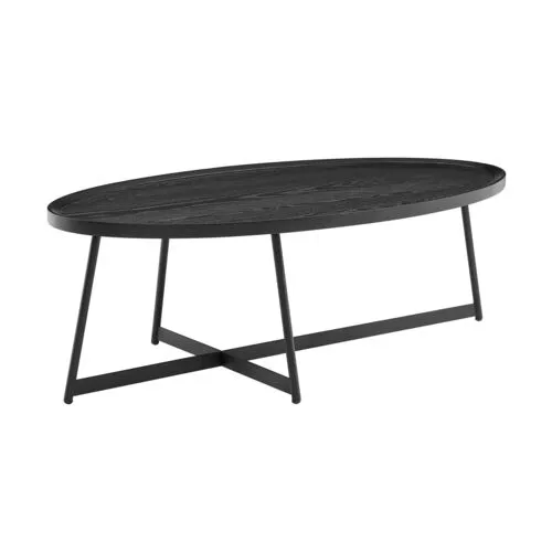 Komorebi 47" Oval Coffee Table - Black Ash