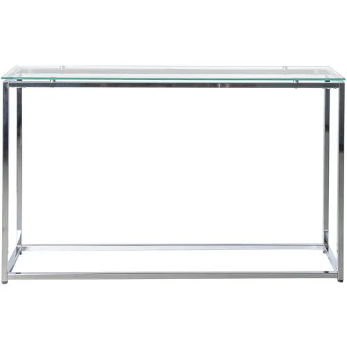 Clarion Glass 48" Console Table - Chrome - Silver