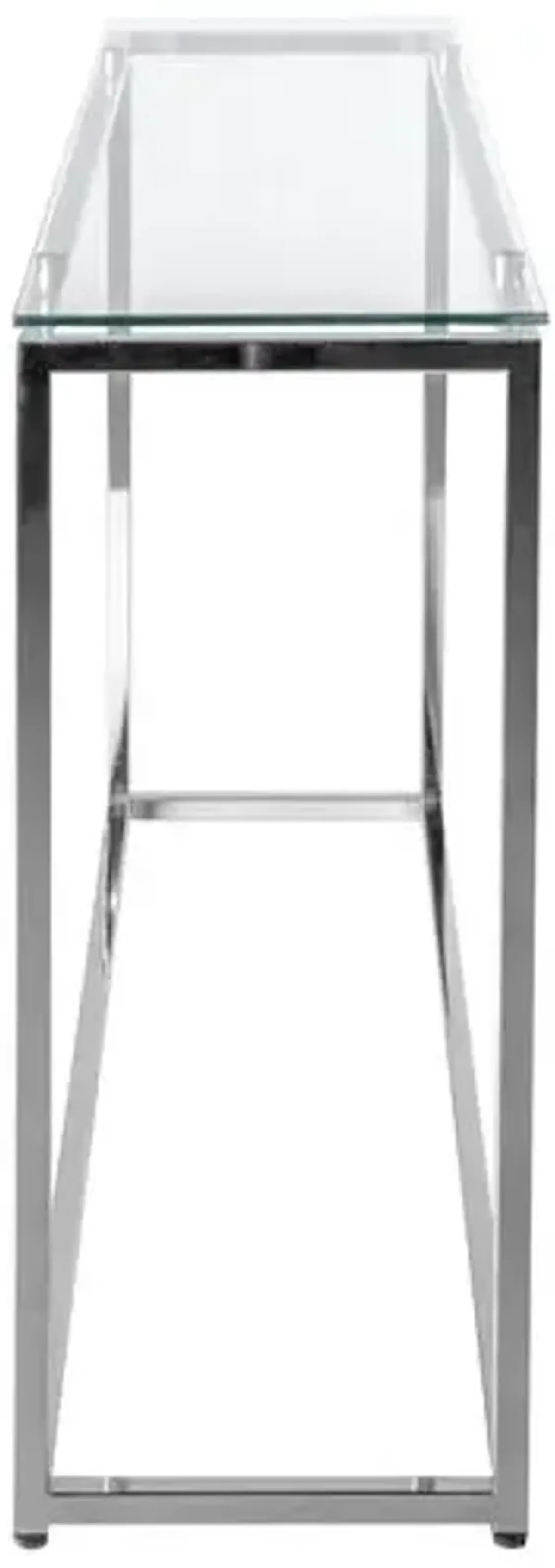 Clarion Glass 48" Console Table - Chrome - Silver