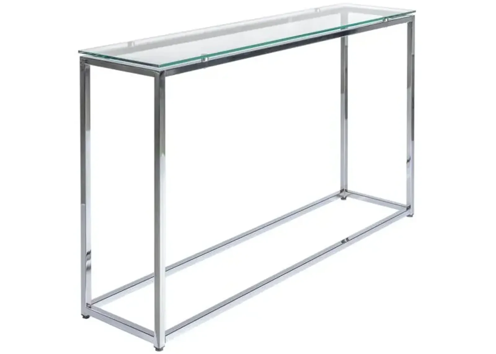 Clarion Glass 48" Console Table - Chrome - Silver