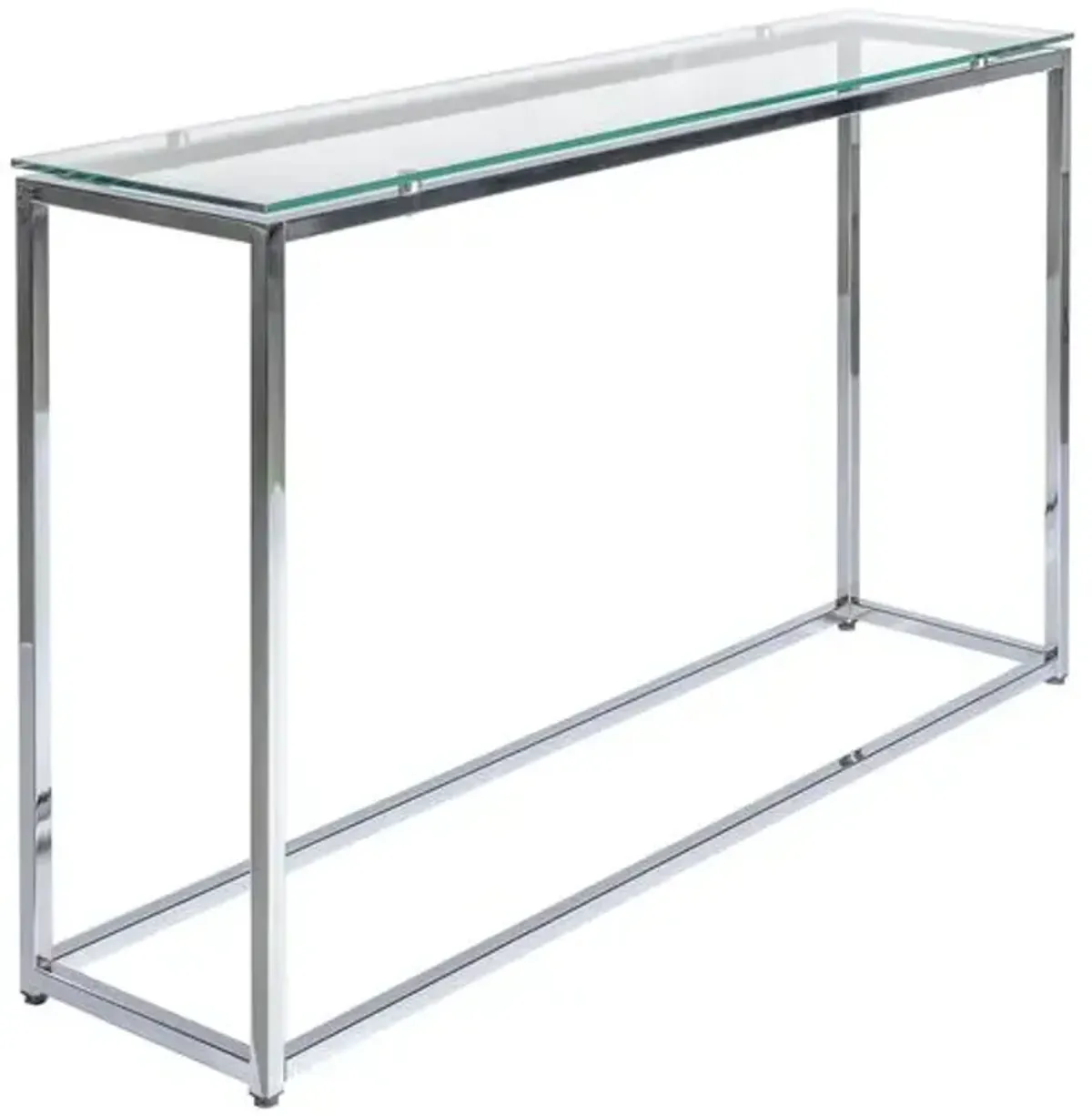 Clarion Glass 48" Console Table - Chrome - Silver