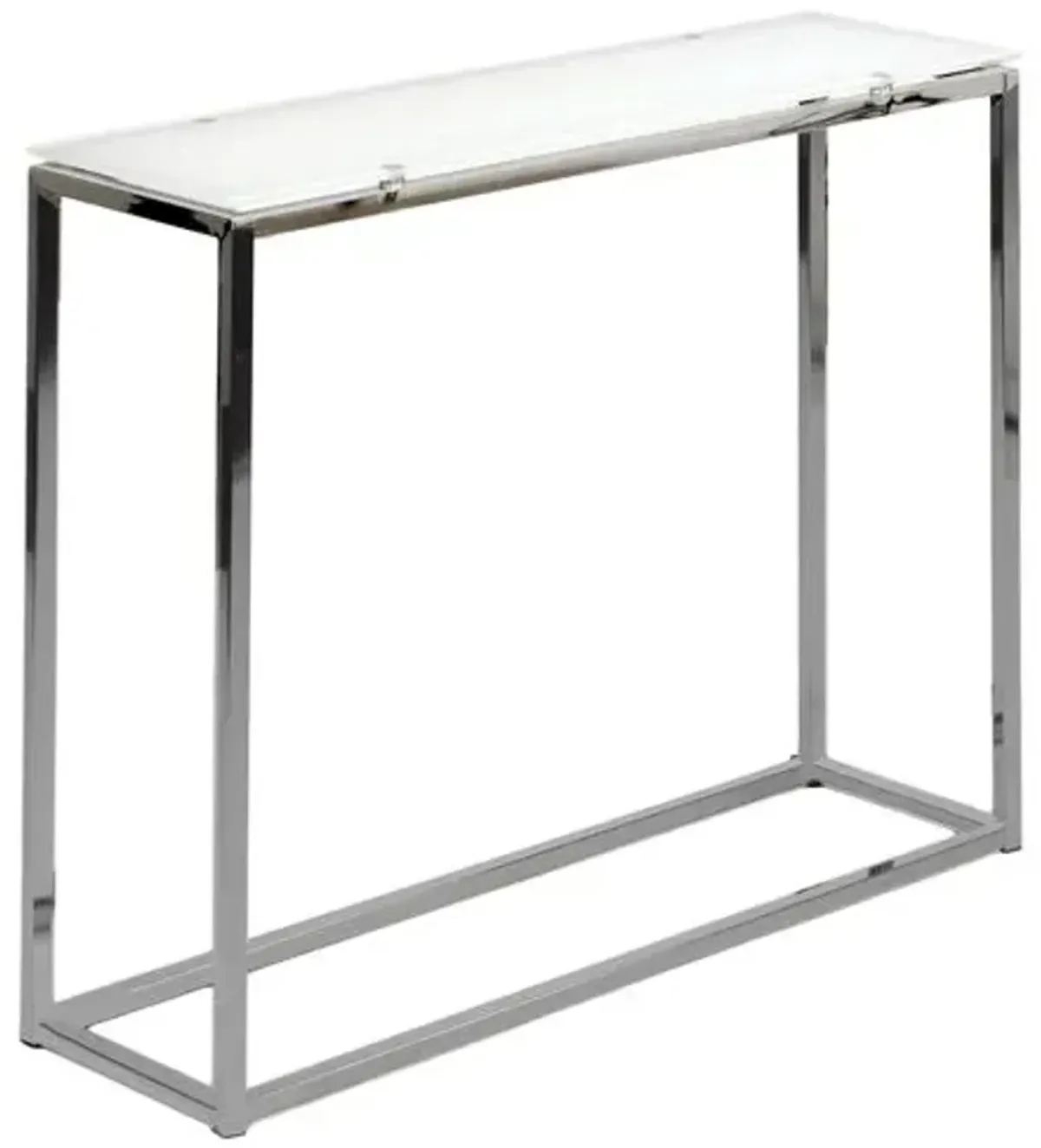 Clarion Glass 36" Console Table - White