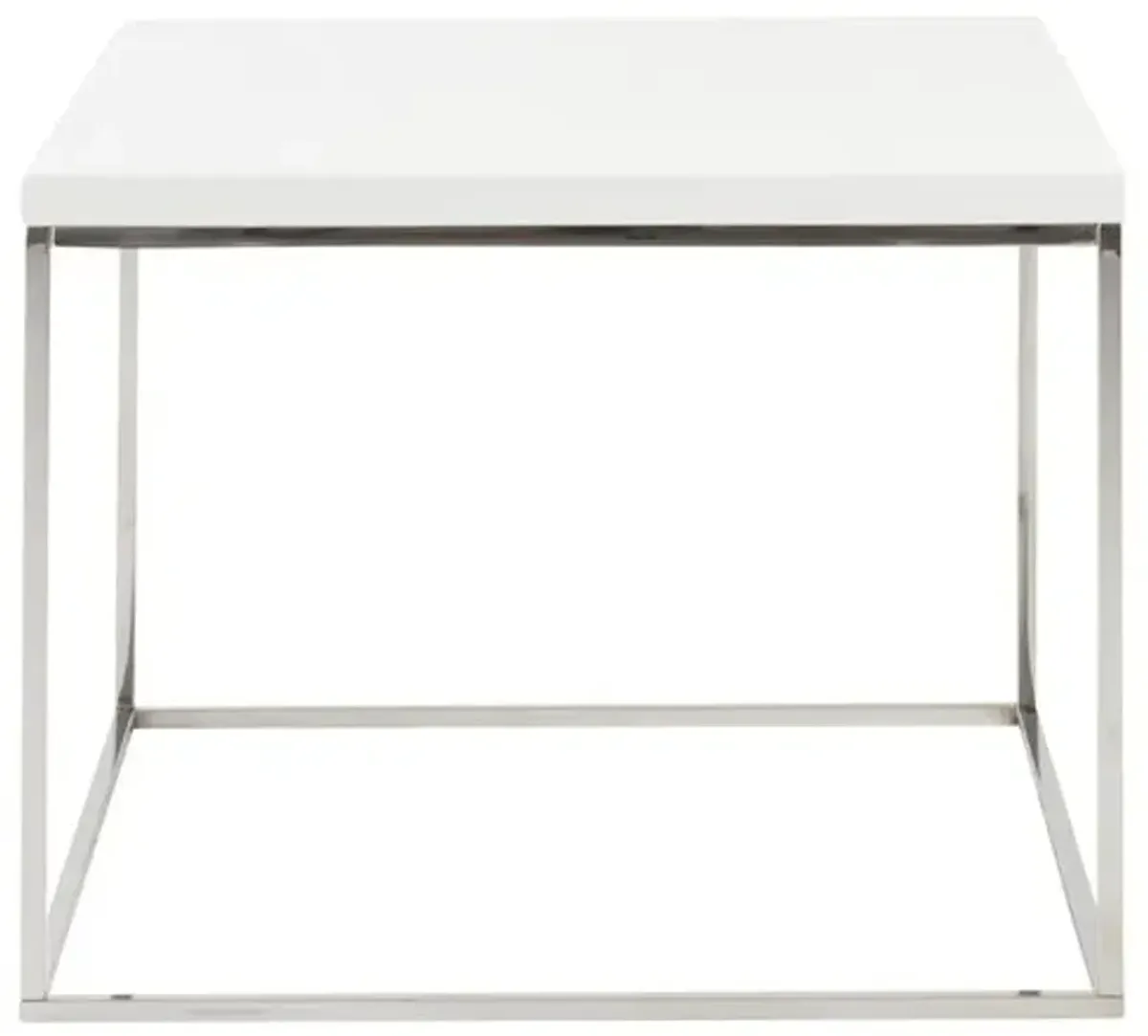 Lustra Square Side Table - White