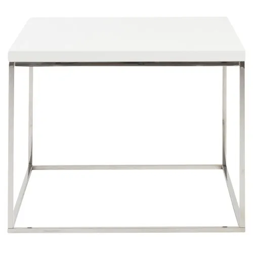 Lustra Square Side Table - White