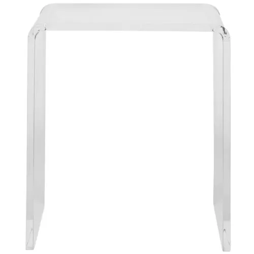 Clarity 16" Waterfall Side Table - Clear Acyrlic