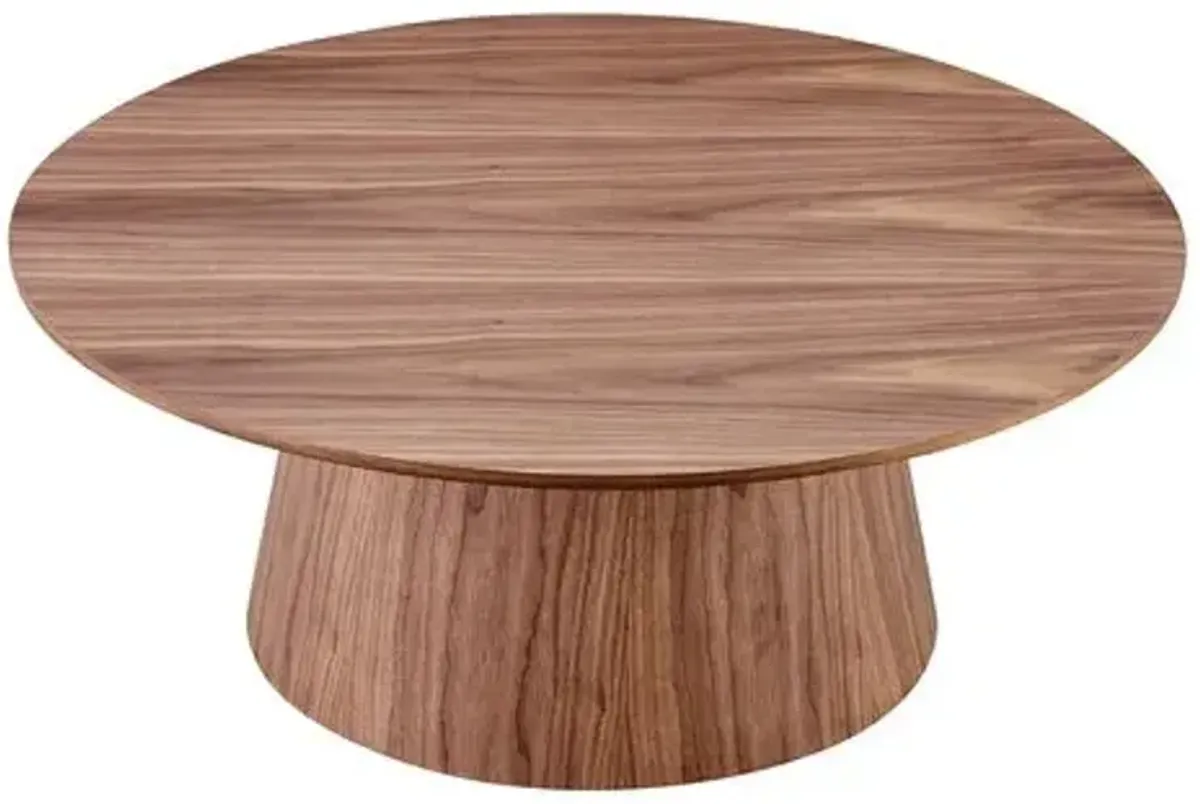 Dexter 36" Round Coffee Table - Brown