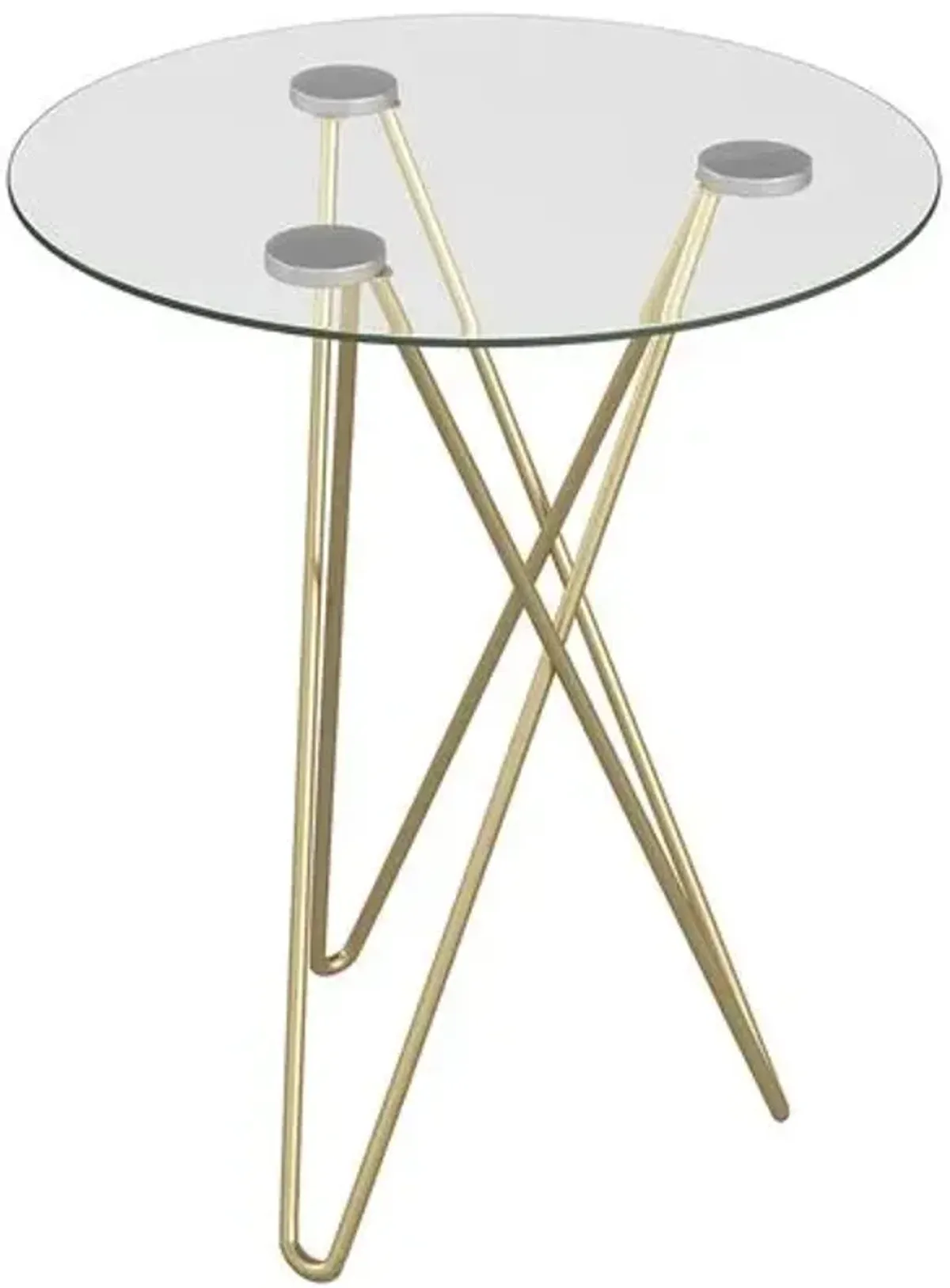 Aurelia Glass Side Table - Gold