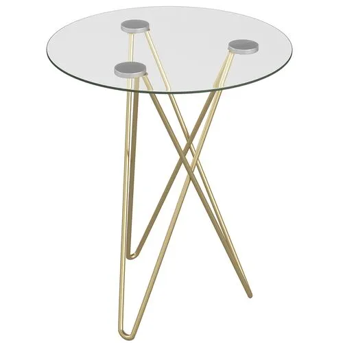 Aurelia Glass Side Table - Gold