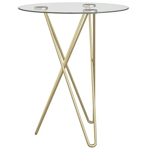 Aurelia Glass Side Table - Gold