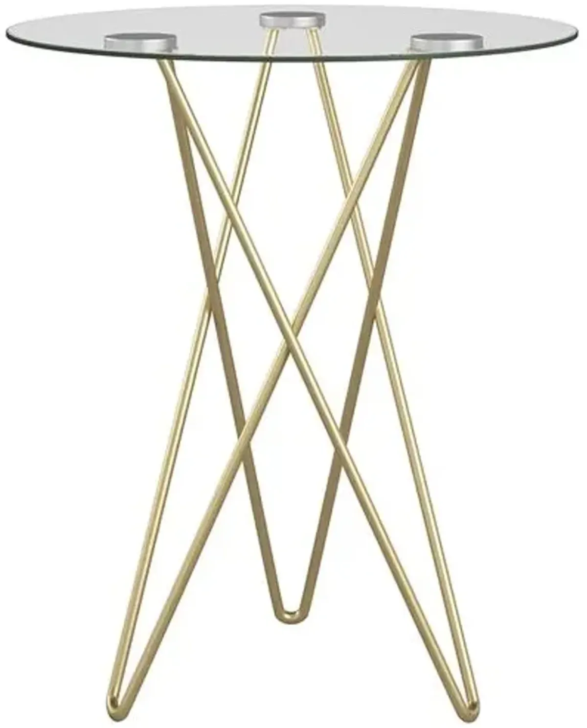 Aurelia Glass Side Table - Gold