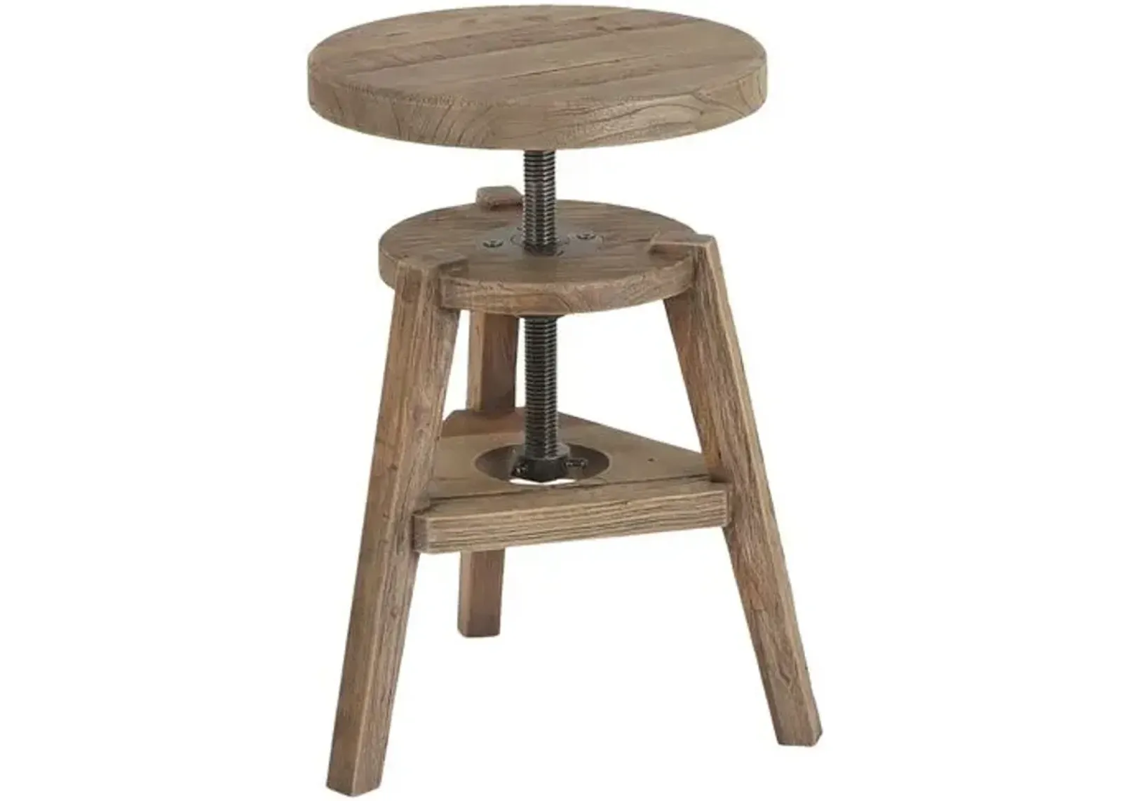 Addy Accent Stool - Bleached Elm - Amber Lewis x Four Hands - White